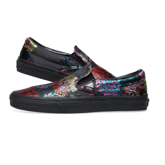 Authentic Vans Slip-On Festival Black Satin Shoes - Picture 7 of 7